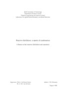 Reactive distillation - a matter of combination