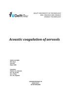 Acoustic coagulation of aerosols