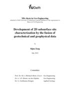 Development of 2D subsurface site characterization by the fusion of geotechnical and geophysical data
