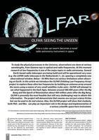 OLFAR: Seeing the unseen; how a cub-sat swarm becomes a novel radio astronomy instrument in space
