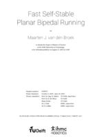Fast Self-Stable Planar Bipedal Running