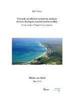 Towards an efficient sensitivity analysis of wave forcing in coastal erosion studies