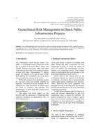 Geotechnical risk management in Dutch public infrastructure projects
