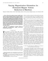Varying magnetization orientation for permanent-magnet volume reduction in machines