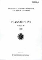 Transactions of The Society of Naval Architects and Marine Engineers, SNAME, Volume 97, 1989