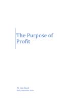 The Purpose of Profit