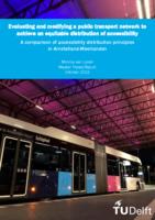 Evaluating and modifying a public transport network to achieve an equitable distribution of accessibility