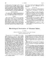 Microbiological Deterioration of Vulcanized Rubber
