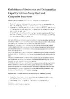 Definitions of Resistance and Deformation Capacity for Non-Sway Steel and Composite Structures