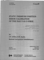 Static pressure position error calibration of the NAE T-33 C-FSKH