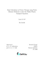 Dose Calculation in Proton Therapy using Finite Element Methods to solve the Fokker-Planck Transport Equation