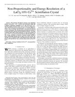 Nonproportionality and energy resolution of a LaCl/sub 3/:10% Ce/sup 3+/ scintillation crystal