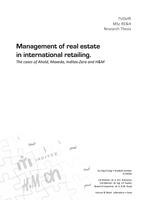 Management of real estate in international retailing: the cases of Ahold, Maxeda, Inditex-Zara and H&M.