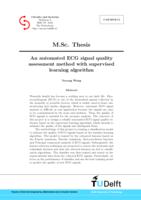An automated ECG signal quality assessment method with supervised learning algorithm