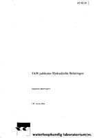 TAW-publicatie Hydraulische Belastingen. Uitgebreide inhoudsopgave