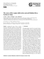 The causes of flow regime shifts in the semi-arid Hailiutu River, Northwest China