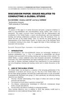 Discussion paper: Issues related to conducting a global studio