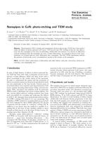 Nanopipes in GaN: Photo-etching and TEM study