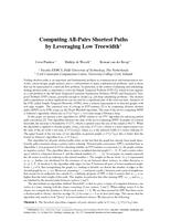 Computing All-Pairs Shortest Paths by Leveraging Low Treewidth (extended abstract)