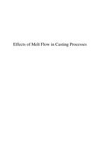 Effects of melt flow in casting processes