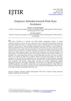 Employer Attitudes towards Peak Hour Avoidance