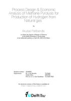 Process Design & Economic Analysis of Methane Pyrolysis for Production of Hydrogen from Natural gas