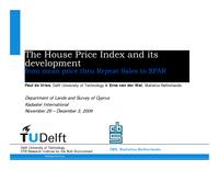 The House Price Index and its development: From mean price thru Repeat Sales to SPAR