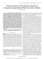 Practical Aspects of the Spectral Analysis of Irregularly Sampled Data With Time-Series Models