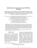 Joint Research on Scatterometry and AFM Wafer Metrology