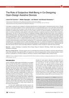 The Role of Subjective Well-Being in Co-Designing Open-Design Assistive Devices; design case study