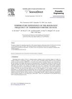 Temperature dependence of the resonance frequency of thermogravimetric devices