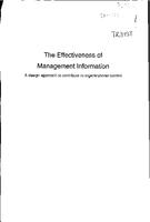 The Effectiveness of Management Information - A design approach to contribute to organizational control