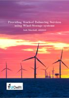 Providing Stacked Balancing Services using Wind-Storage systems
