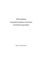 PDF modelling and particle-turbulence interaction of turbulent spray flames