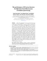 The performance of 2D array detectors for light sheet based fluorescence correlation spectroscopy