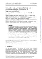 Cumulative exposure to disadvantage and the intergenerational transmission of neighbourhood effects