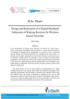 Design and Realization of a Digital Baseband Subsystem of Wakeup Receiver for Wireless Sensor Networks
