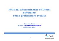 Political Determinants of Diesel Subsidies: Some preliminary results
