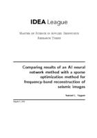Comparing results of an AI neural network method with a sparse optimization method for frequency-band reconstruction of seismic images