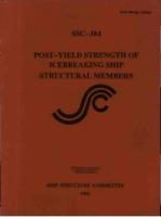 Post-yield strength of icebreaking ship structural members, DesRochers, C.G. 1995