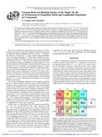 Vacuum Referred Binding Energy of the Single 3d, 4d, or 5d Electron in Transition Metal and Lanthanide Impurities in Compounds