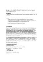 Design in the chair AeroSpace for Sustainable Engineering and Technology (ASSET)