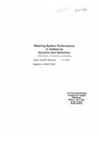 Steering system performance in relation to dynamic tyre behaviour (ontwikkeling van een kartvoertuig-proefopstelling)