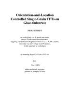 Orientation-and-Location Controlled Single-Grain TFTs on Glass Substrate