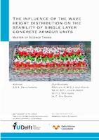 The influence of the wave height distribution on the stability of single layer concrete armour units