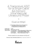 A transceiver ASIC for a single-cable 64-element intra-vascular ultrasound probe