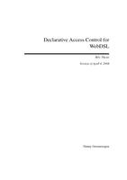 Declarative Access Control for WebDSL
