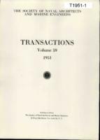 Transactions of The Society of Naval Architects and Marine Engineers, SNAME, Volume 59, 1951