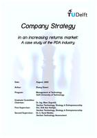 Company Strategy in an increasing returns market: A case study of the PDA industry