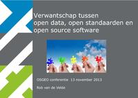 Keynote: Verwantschap tussen open data, open standaarden en open source software